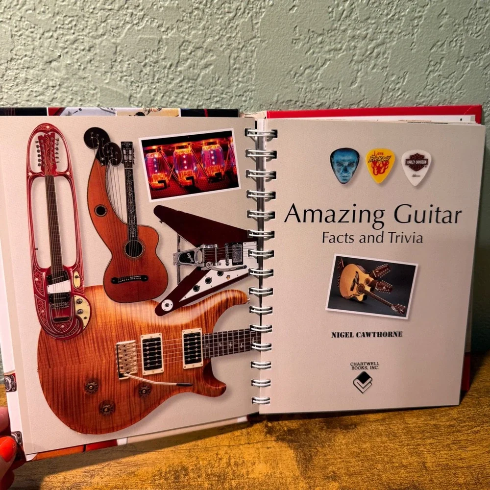 Amazing Guitar Facts and Trivia Nigel Cawthorne Hardcover Book 2011 Chartwell